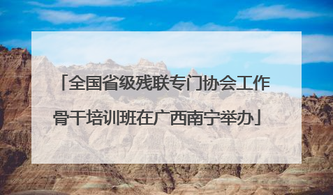 全国省级残联专门协会工作骨干培训班在广西南宁举办