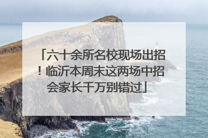 六十余所名校现场出招！临沂本周末这两场中招会家长千万别错过