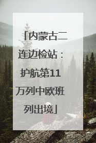 内蒙古二连边检站：护航第11万列中欧班列出境