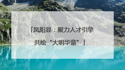 凤阳县：聚力人才引擎 共绘“大明华章”