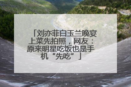 刘亦菲白玉兰晚宴上菜先拍照，网友：原来明星吃饭也是手机“先吃”