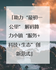 助力“最初一公里” 解码算力小镇“服务+科技+生态”创新范式