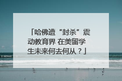 哈佛遭“封杀”震动教育界 在美留学生未来何去何从？