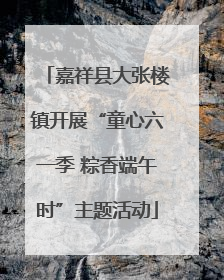 嘉祥县大张楼镇开展“童心六一季 粽香端午时”主题活动