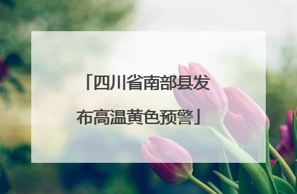 四川省南部县发布高温黄色预警