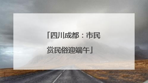 四川成都：市民赏民俗迎端午