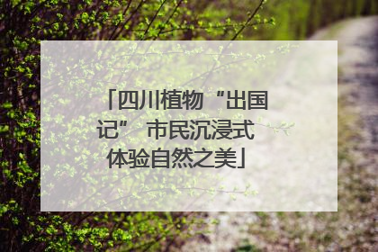 四川植物“出国记” 市民沉浸式体验自然之美