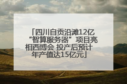 四川自贡沿滩12亿“智算服务器”项目亮相西博会 投产后预计年产值达15亿元