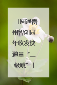 圆通贵州智创园年收发快递量“三级跳”