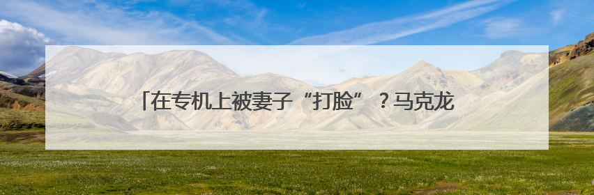 在专机上被妻子“打脸”？马克龙否认两人不和：我们在小打小闹