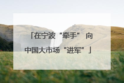 在宁波“牵手” 向中国大市场“进军”