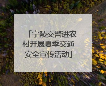 宁陵交警进农村开展夏季交通安全宣传活动