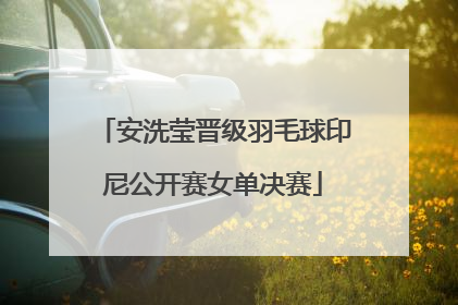 安洗莹晋级羽毛球印尼公开赛女单决赛