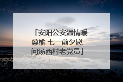 安阳公安温情暖桑榆 七一前夕慰问汤西村老党员