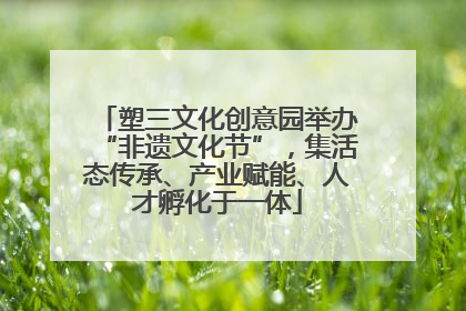 塑三文化创意园举办“非遗文化节”，集活态传承、产业赋能、人才孵化于一体