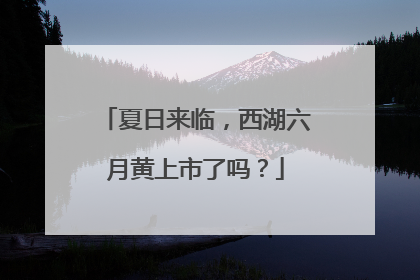 夏日来临，西湖六月黄上市了吗？