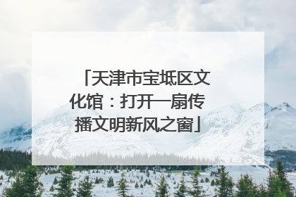 天津市宝坻区文化馆：打开一扇传播文明新风之窗