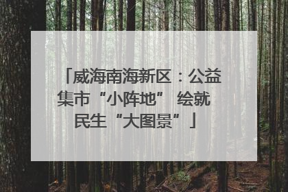 威海南海新区：公益集市“小阵地” 绘就民生“大图景”
