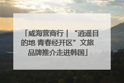威海营商行｜“逍遥目的地 青春经开区”文旅品牌推介走进韩国