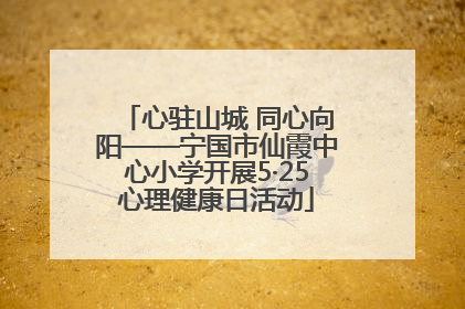 心驻山城 同心向阳——宁国市仙霞中心小学开展5·25心理健康日活动