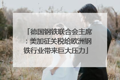 德国钢铁联合会主席：美加征关税给欧洲钢铁行业带来巨大压力