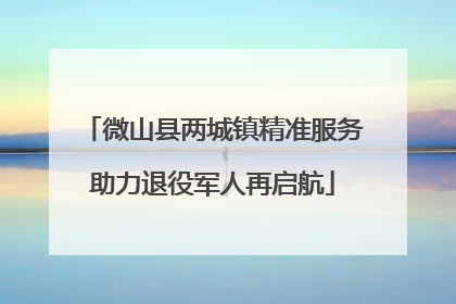 微山县两城镇精准服务助力退役军人再启航
