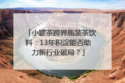 小罐茶跨界瓶装茶饮料：13年积淀能否助力新行业破局？