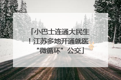 小巴士连通大民生！江苏多地开通就医“微循环”公交