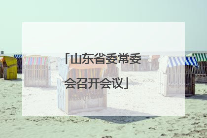 山东省委常委会召开会议