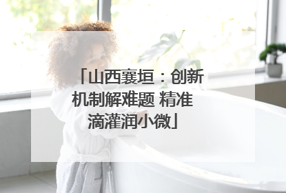 山西襄垣：创新机制解难题 精准滴灌润小微