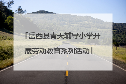 岳西县青天辅导小学开展劳动教育系列活动