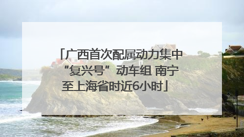 广西首次配属动力集中“复兴号”动车组 南宁至上海省时近6小时