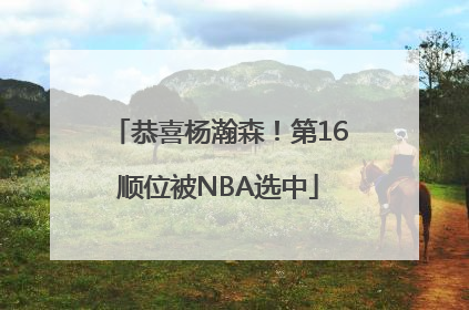 恭喜杨瀚森！第16顺位被NBA选中