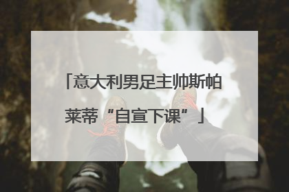 意大利男足主帅斯帕莱蒂“自宣下课”