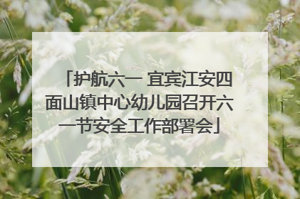 护航六一 宜宾江安四面山镇中心幼儿园召开六一节安全工作部署会