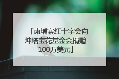 柬埔寨红十字会向坤塔宝花基金会捐赠100万美元