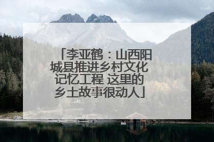 李亚鹤：山西阳城县推进乡村文化记忆工程 这里的乡土故事很动人