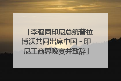 李强同印尼总统普拉博沃共同出席中国－印尼工商界晚宴并致辞
