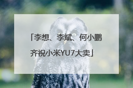 李想、李斌、何小鹏齐祝小米YU7大卖