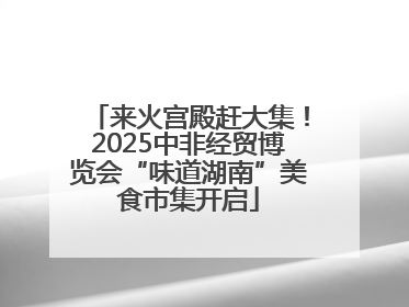 来火宫殿赶大集！2025中非经贸博览会“味道湖南”美食市集开启