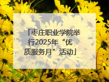 枣庄职业学院举行2025年“优质服务月”活动