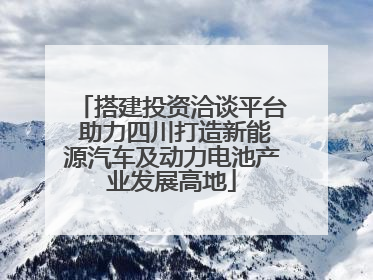 搭建投资洽谈平台 助力四川打造新能源汽车及动力电池产业发展高地