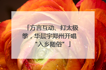 方言互动、打太极拳，华晨宇郑州开唱“入乡随俗”