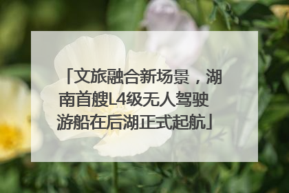文旅融合新场景，湖南首艘L4级无人驾驶游船在后湖正式起航