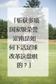 斩获多项国家级荣誉 定南是如何下活足球改革这盘棋的？