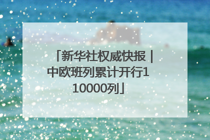 新华社权威快报｜中欧班列累计开行110000列