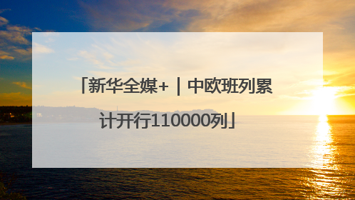 新华全媒+｜中欧班列累计开行110000列