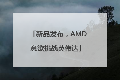 新品发布，AMD意欲挑战英伟达