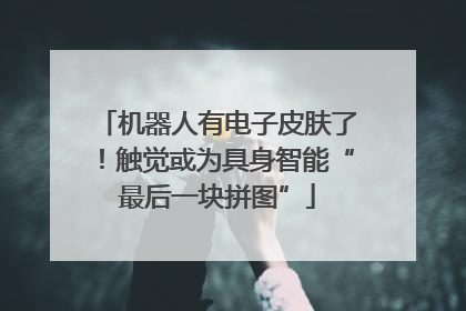 机器人有电子皮肤了！触觉或为具身智能“最后一块拼图”