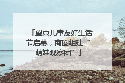 望京儿童友好生活节启幕，商圈组建“萌娃观察团”